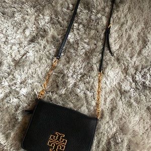Tory Burch Kira pebbled leather crossbody bag with gold hardware